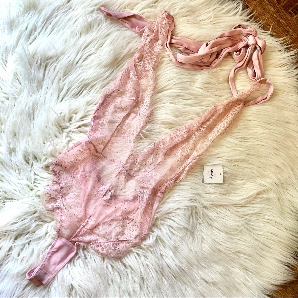 Free People Intimately Showoff Lace Bodysuit Teddy